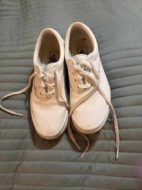 Vans White Low-Top Canvas Sneakers